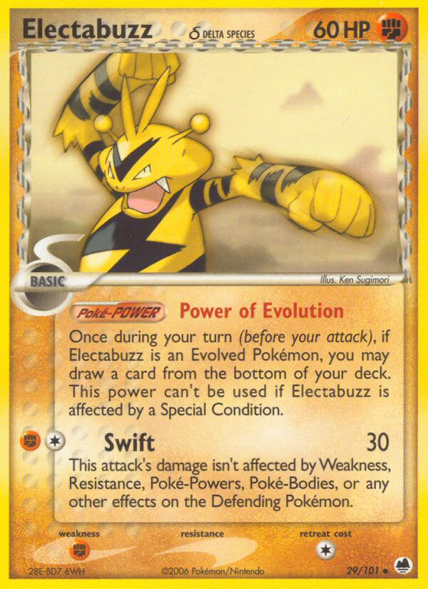 Electabuzz (29/101) (Delta Species) [EX: Dragon Frontiers] | Gear Gaming Bentonville