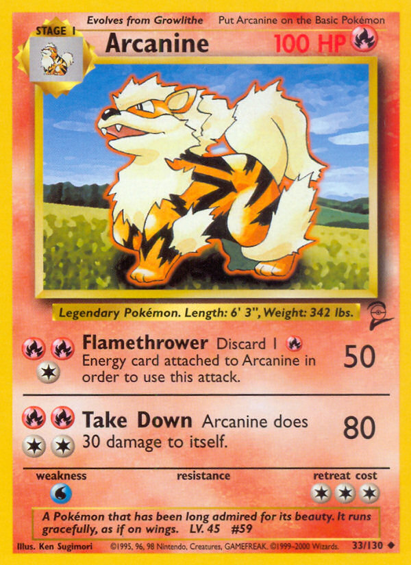 Arcanine (33/130) [Base Set 2] | Gear Gaming Bentonville