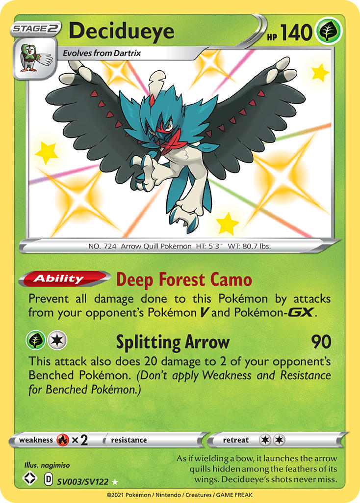 Decidueye (SV003/SV122) [Sword & Shield: Shining Fates] | Gear Gaming Bentonville