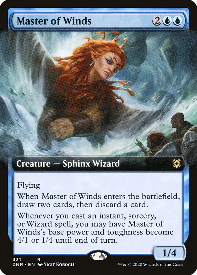 Master of Winds (Extended Art) [Zendikar Rising] | Gear Gaming Bentonville