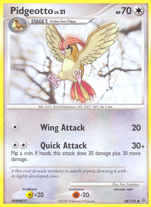 Pidgeotto (58/132) [Diamond & Pearl: Secret Wonders] | Gear Gaming Bentonville