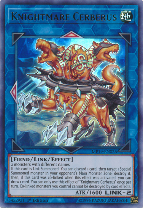 Knightmare Cerberus [MP19-EN026] Ultra Rare | Gear Gaming Bentonville