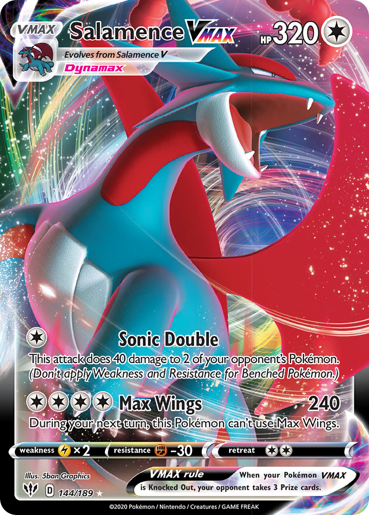 Salamence VMAX (144/189) [Sword & Shield: Darkness Ablaze] | Gear Gaming Bentonville