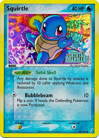 Squirtle (64/100) (Stamped) [EX: Crystal Guardians] | Gear Gaming Bentonville