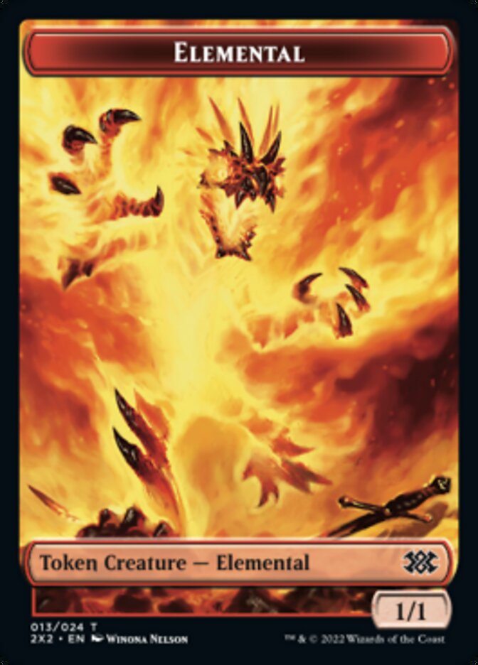 Elemental // Soldier Double-sided Token [Double Masters 2022 Tokens] | Gear Gaming Bentonville