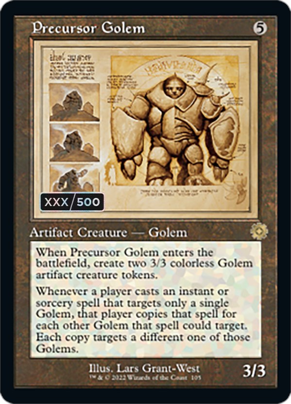 Precursor Golem (Retro Schematic) (Serial Numbered) [The Brothers' War Retro Artifacts] | Gear Gaming Bentonville