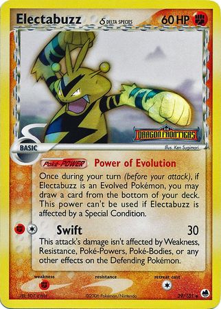 Electabuzz (29/101) (Delta Species) (Stamped) [EX: Dragon Frontiers] | Gear Gaming Bentonville