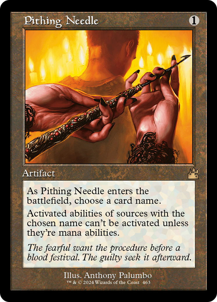 Pithing Needle (Retro Frame) [Ravnica Remastered] | Gear Gaming Bentonville