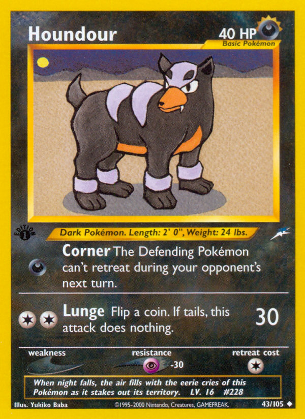 Houndour (43/105) [Neo Destiny 1st Edition] | Gear Gaming Bentonville