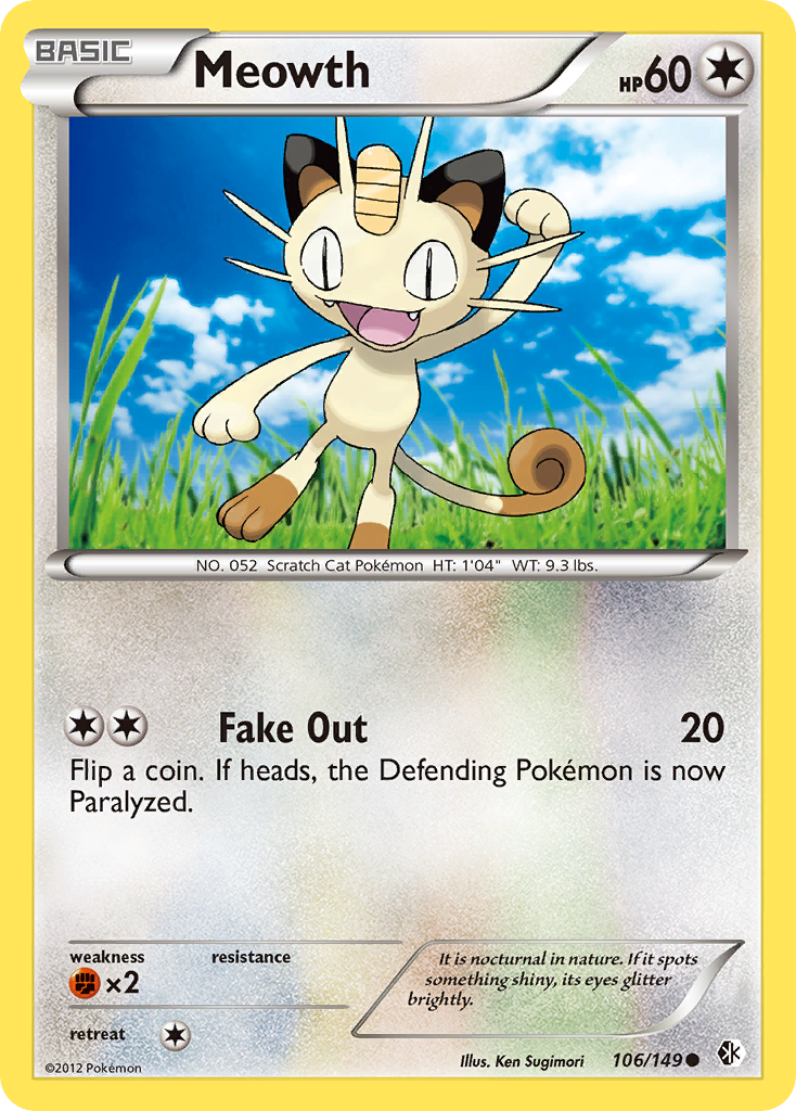Meowth (106/149) [Black & White: Boundaries Crossed] | Gear Gaming Bentonville