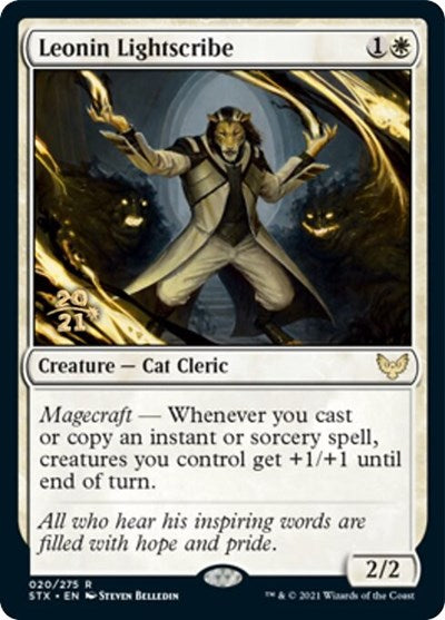 Leonin Lightscribe [Strixhaven: School of Mages Prerelease Promos] | Gear Gaming Bentonville