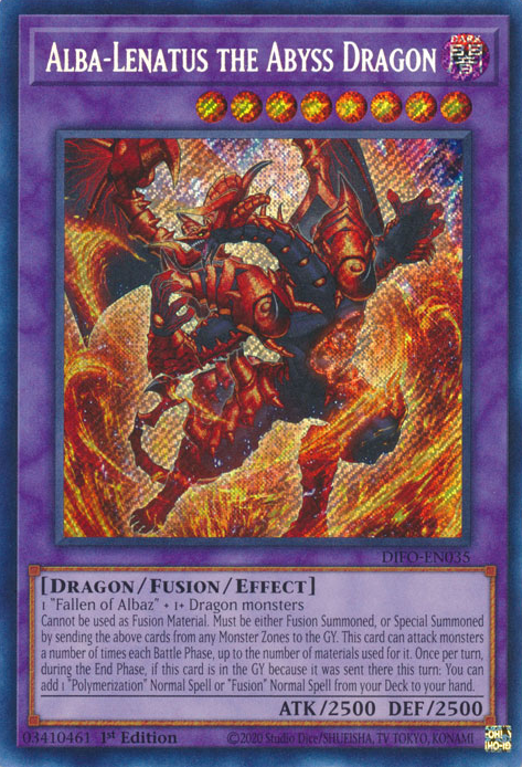 Alba-Lenatus the Abyss Dragon [DIFO-EN035] Secret Rare | Gear Gaming Bentonville