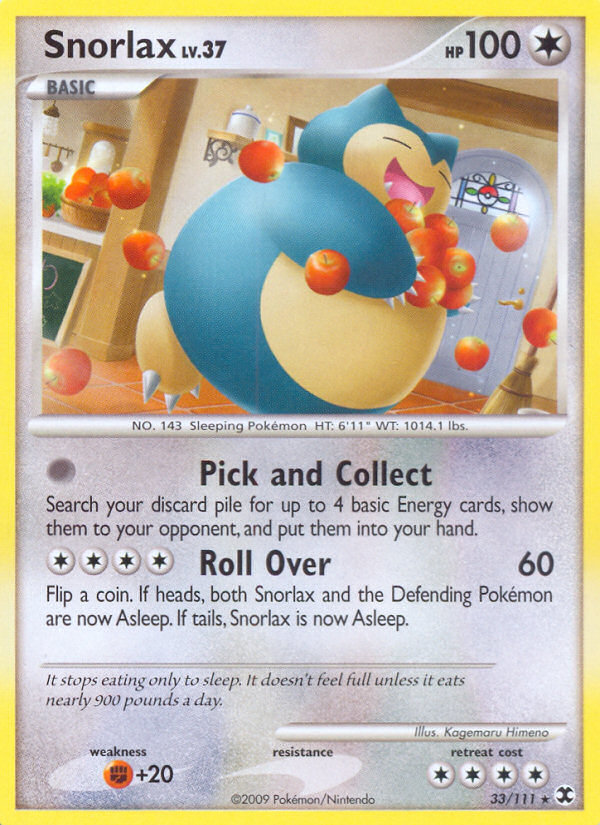 Snorlax (33/111) [Platinum: Rising Rivals] | Gear Gaming Bentonville