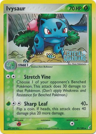 Ivysaur (35/100) (Stamped) [EX: Crystal Guardians] | Gear Gaming Bentonville