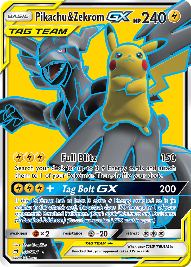 Pikachu & Zekrom GX (162/181) [Sun & Moon: Team Up] | Gear Gaming Bentonville