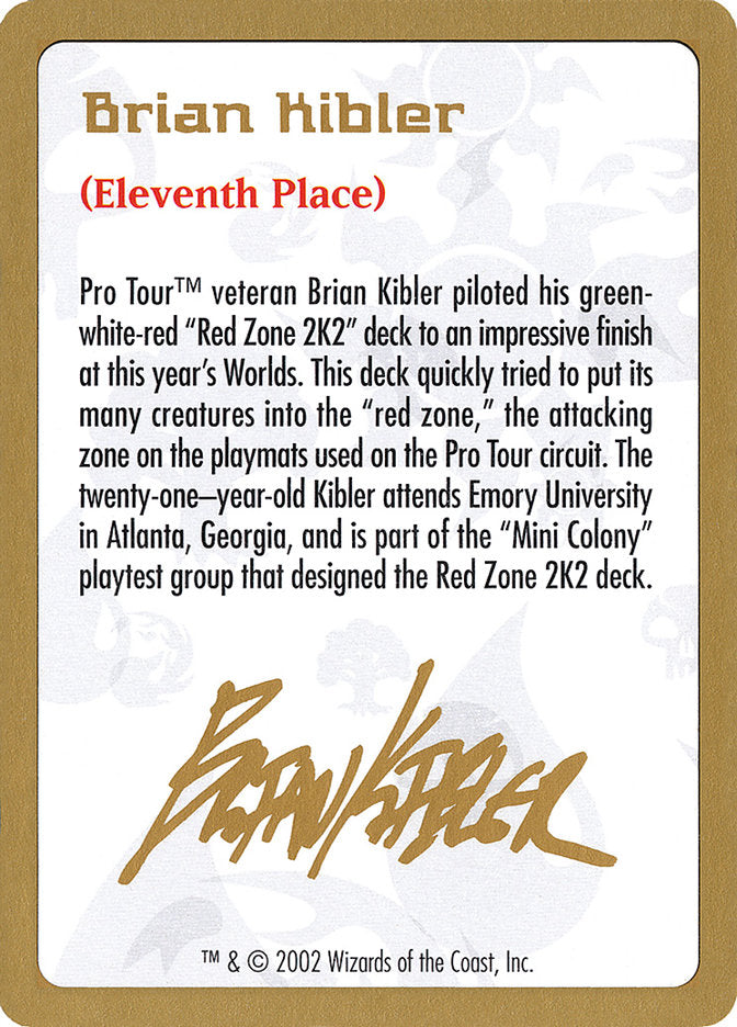 Brian Kibler Bio [World Championship Decks 2002] | Gear Gaming Bentonville