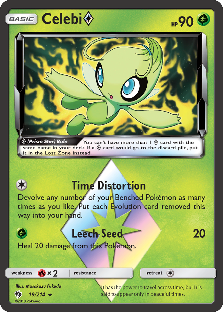 Celebi (19/214) (Prism Star) [Sun & Moon: Lost Thunder] | Gear Gaming Bentonville