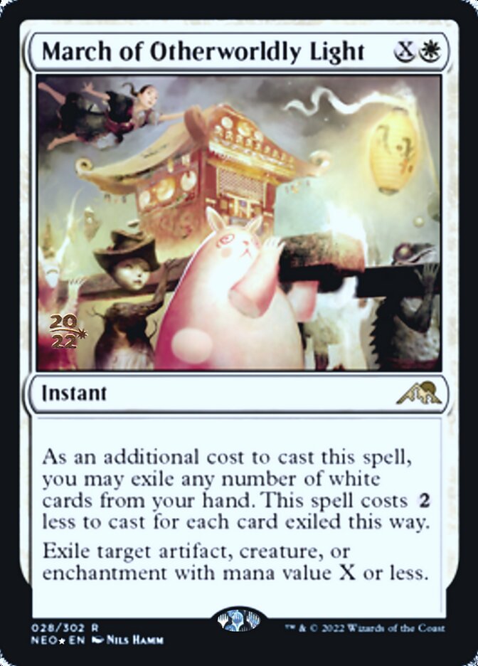 March of Otherworldly Light [Kamigawa: Neon Dynasty Prerelease Promos] | Gear Gaming Bentonville