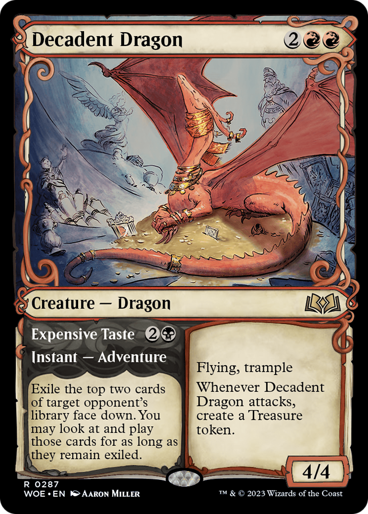 Decadent Dragon // Expensive Taste (Showcase) [Wilds of Eldraine] | Gear Gaming Bentonville