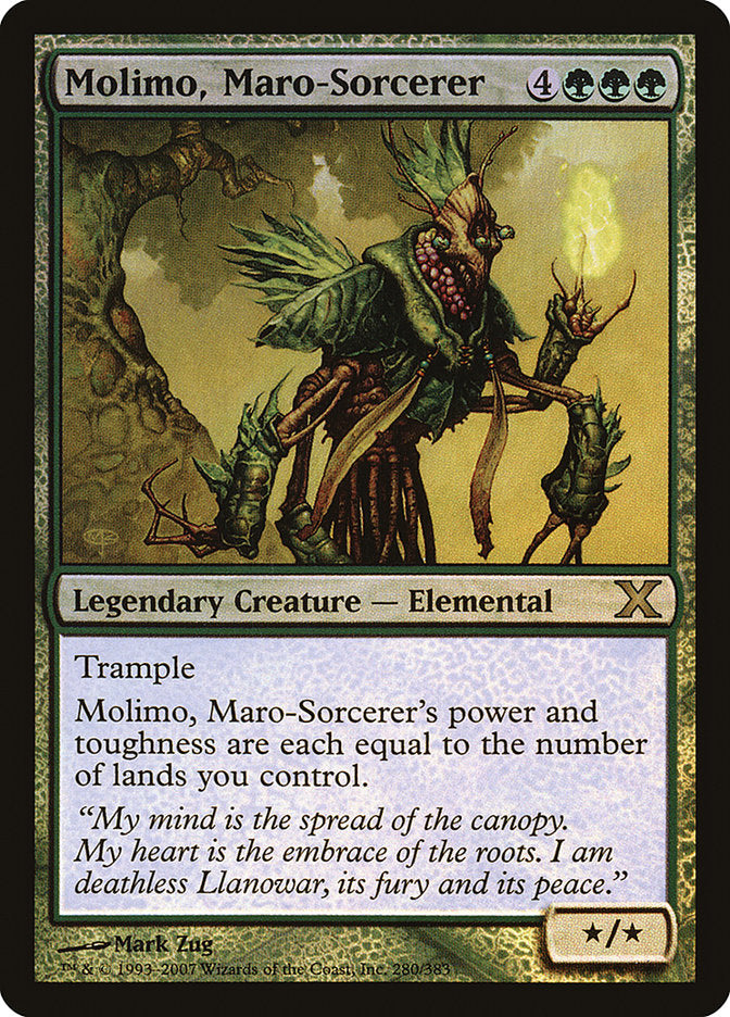 Molimo, Maro-Sorcerer (Premium Foil) [Tenth Edition] | Gear Gaming Bentonville