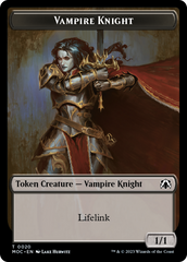 Vampire Knight // Soldier Double-Sided Token [March of the Machine Commander Tokens] | Gear Gaming Bentonville