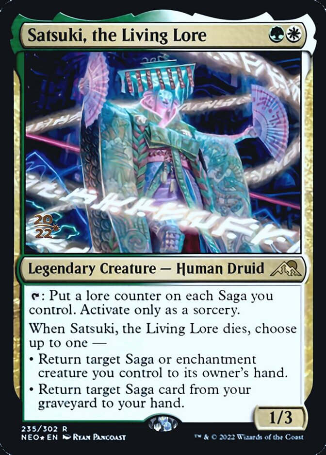 Satsuki, the Living Lore [Kamigawa: Neon Dynasty Prerelease Promos] | Gear Gaming Bentonville