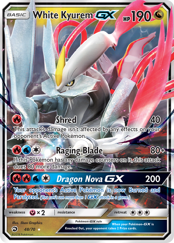 White Kyurem GX (48/70) [Sun & Moon: Dragon Majesty] | Gear Gaming Bentonville