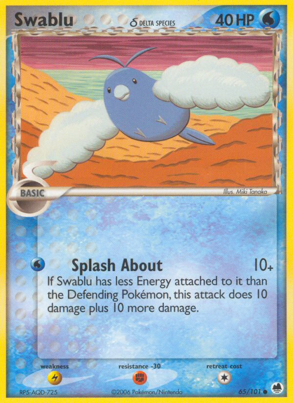 Swablu (65/101) (Delta Species) [EX: Dragon Frontiers] | Gear Gaming Bentonville