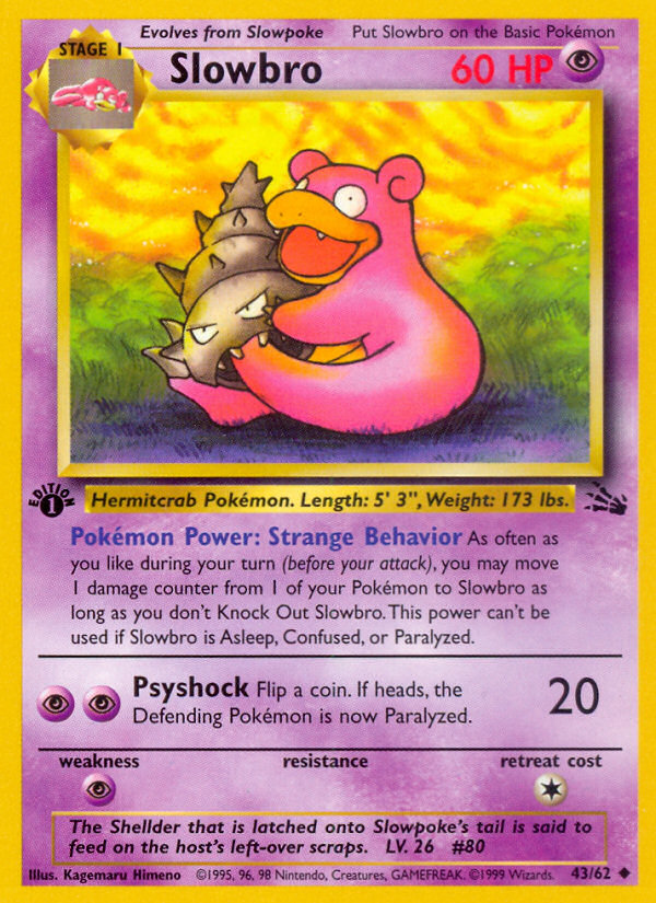 Slowbro (43/62) [Fossil 1st Edition] | Gear Gaming Bentonville