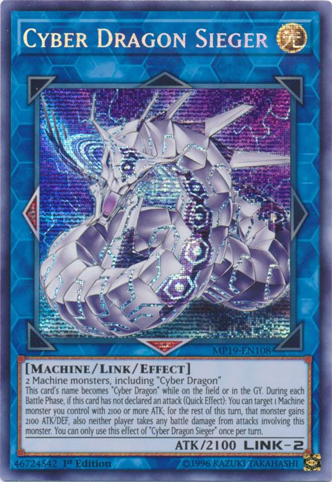 Cyber Dragon Sieger [MP19-EN108] Prismatic Secret Rare | Gear Gaming Bentonville