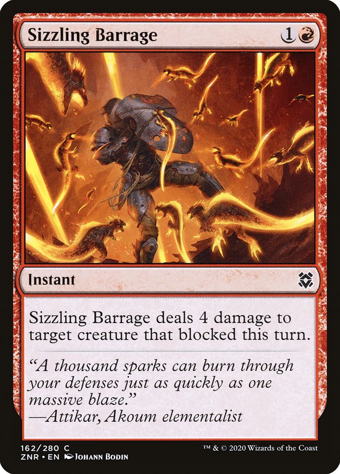 Sizzling Barrage [Zendikar Rising] | Gear Gaming Bentonville