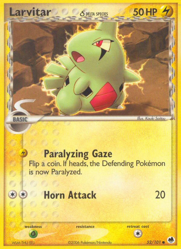 Larvitar (52/101) (Delta Species) [EX: Dragon Frontiers] | Gear Gaming Bentonville