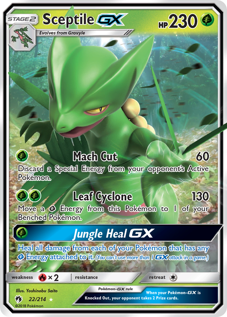 Sceptile GX (22/214) [Sun & Moon: Lost Thunder] | Gear Gaming Bentonville