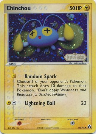 Chinchou (50/92) (Stamped) [EX: Legend Maker] | Gear Gaming Bentonville