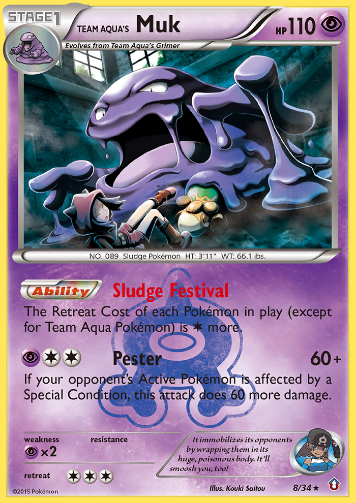 Team Aqua's Muk (8/34) [XY: Double Crisis] | Gear Gaming Bentonville