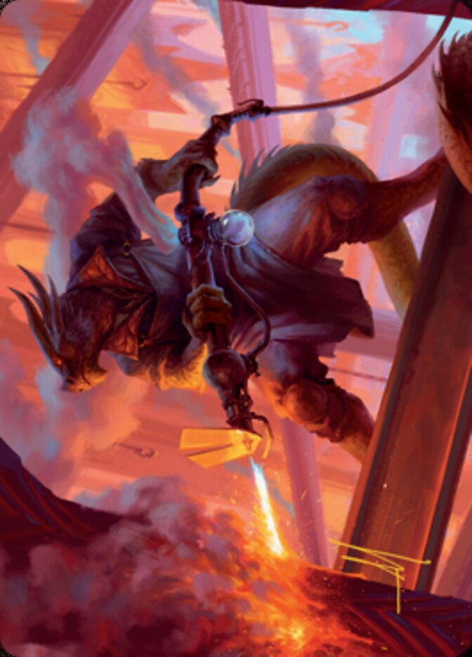 Plasma Jockey Art Card (Gold-Stamped Signature) [Streets of New Capenna Art Series] | Gear Gaming Bentonville