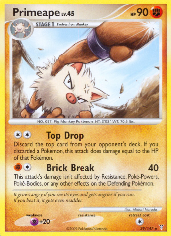 Primeape (39/147) [Platinum: Supreme Victors] | Gear Gaming Bentonville