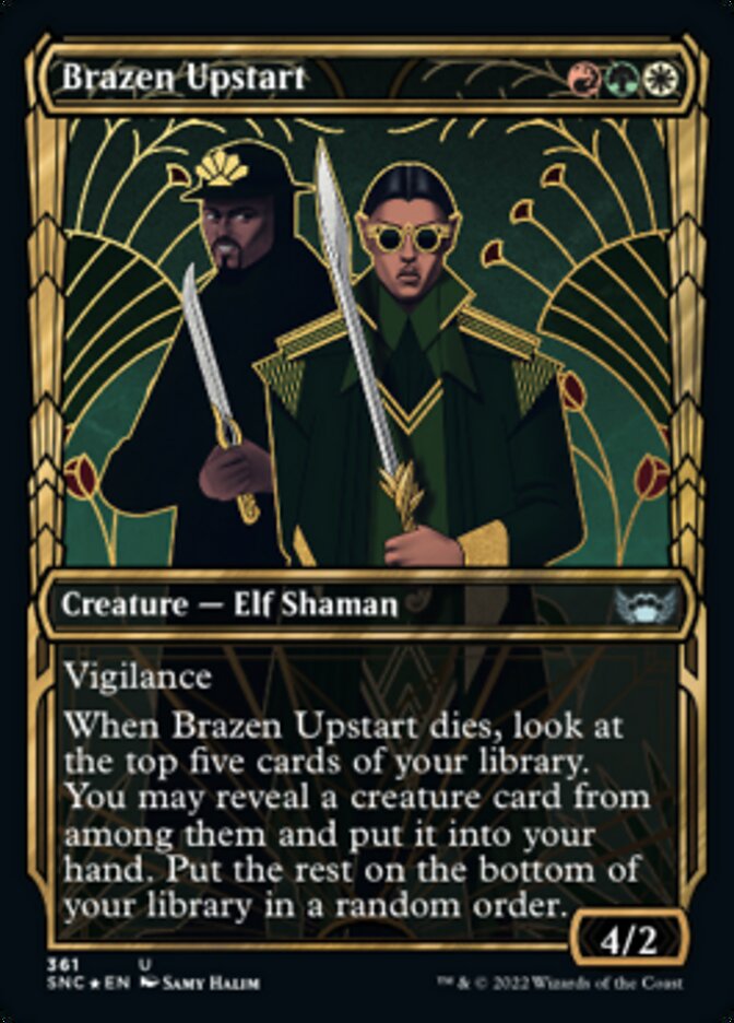 Brazen Upstart (Showcase Golden Age Gilded Foil) [Streets of New Capenna] | Gear Gaming Bentonville