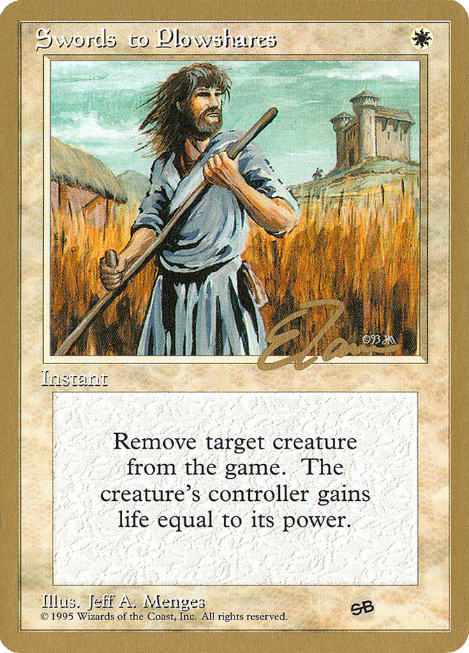 Swords to Plowshares (Eric Tam) (SB) [Pro Tour Collector Set] | Gear Gaming Bentonville