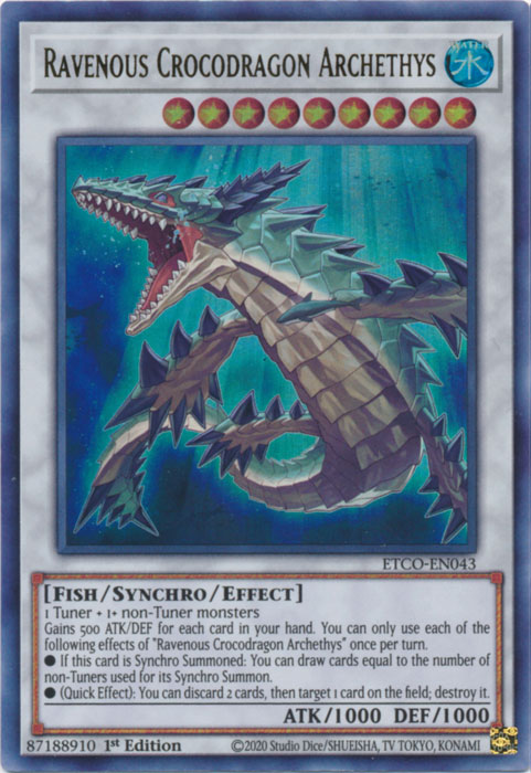 Ravenous Crocodragon Archethys [ETCO-EN043] Ultra Rare | Gear Gaming Bentonville