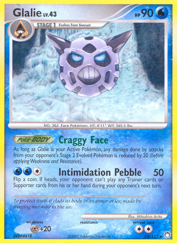 Glalie (25/123) [Diamond & Pearl: Mysterious Treasures] | Gear Gaming Bentonville