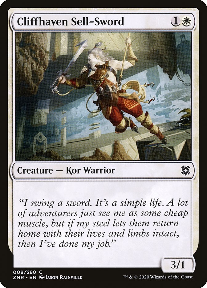 Cliffhaven Sell-Sword [Zendikar Rising] | Gear Gaming Bentonville