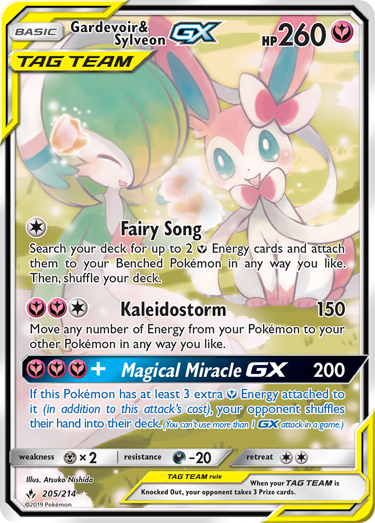 Gardevoir & Sylveon GX (205/214) [Sun & Moon: Unbroken Bonds] | Gear Gaming Bentonville