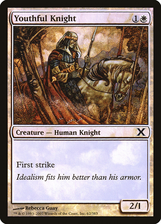 Youthful Knight (Premium Foil) [Tenth Edition] | Gear Gaming Bentonville