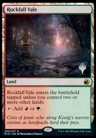 Rockfall Vale (Promo Pack) [Innistrad: Midnight Hunt Promos] | Gear Gaming Bentonville