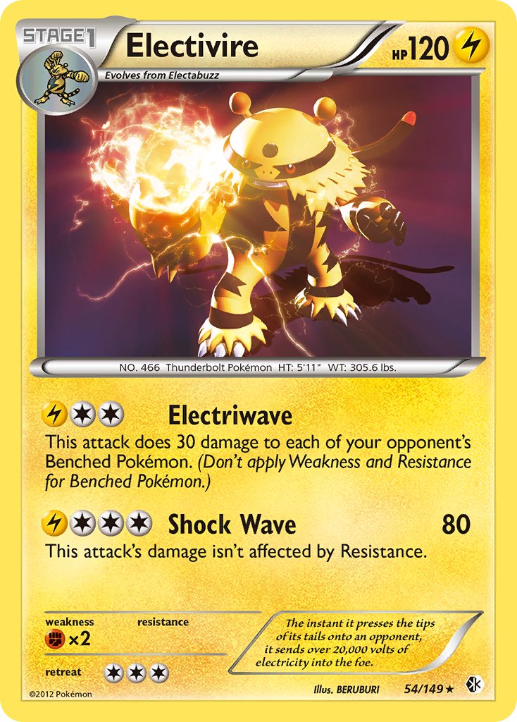 Electivire (54/149) (Cosmos Holo) (Blister Exclusive) [Black & White: Boundaries Crossed] | Gear Gaming Bentonville