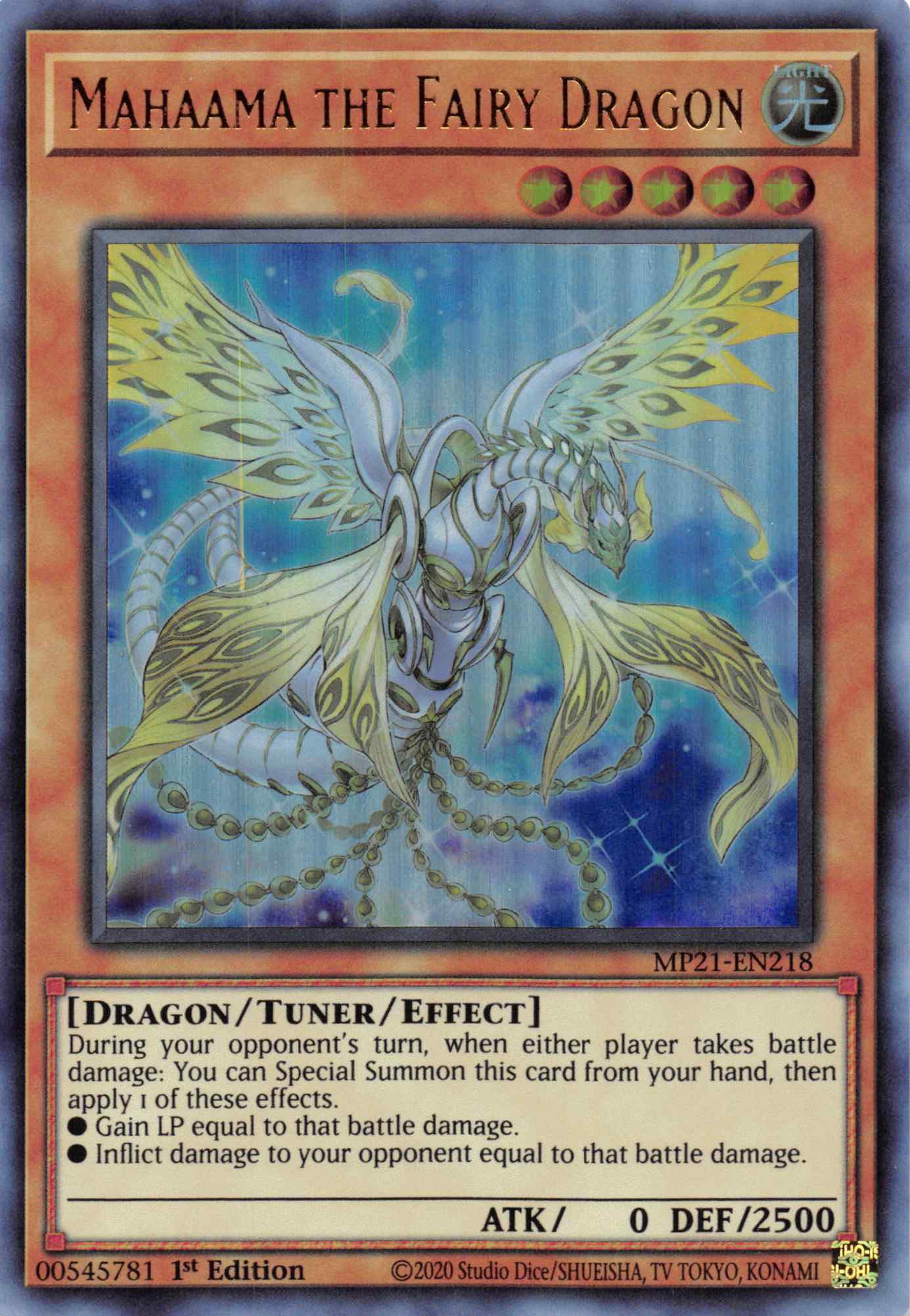 Mahaama the Fairy Dragon [MP21-EN218] Ultra Rare | Gear Gaming Bentonville