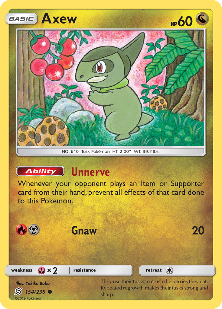 Axew (154/236) [Sun & Moon: Unified Minds] | Gear Gaming Bentonville