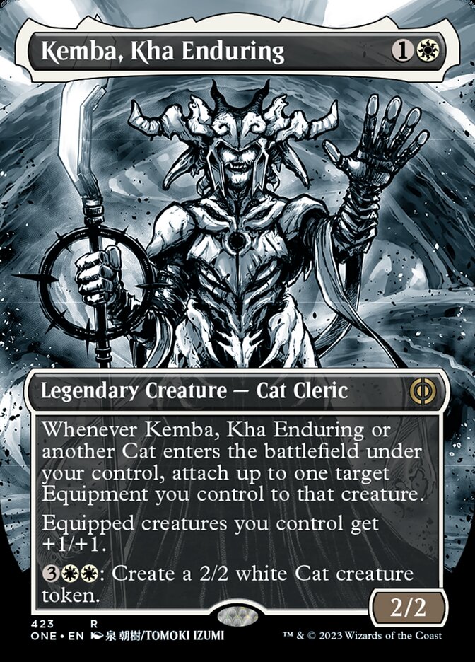 Kemba, Kha Enduring (Borderless Manga Step-and-Compleat Foil) [Phyrexia: All Will Be One] | Gear Gaming Bentonville