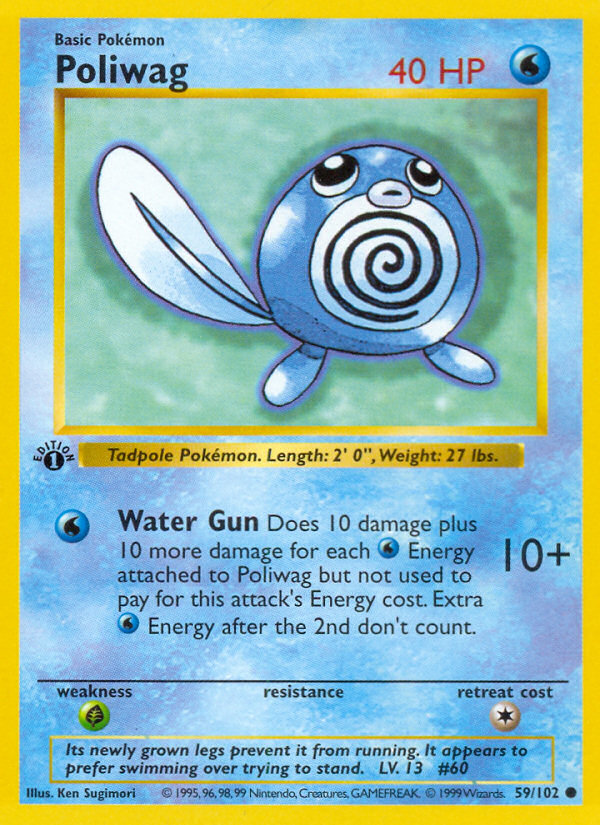 Poliwag (59/102) (Shadowless) [Base Set 1st Edition] | Gear Gaming Bentonville